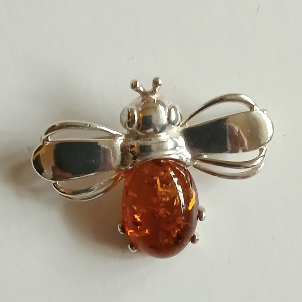 Sterling Silver Bee Pin Brooch